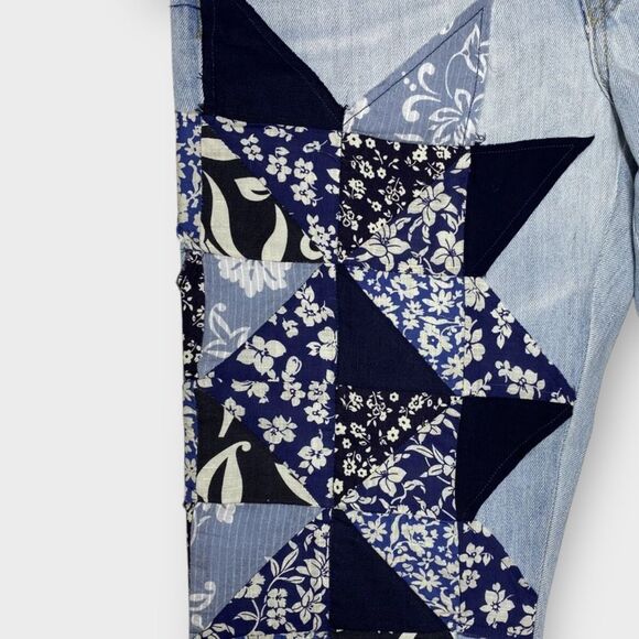 Polo Ralph Lauren Kipton Wash Patchwork Avery Boyfriend Jeans Womens size 28 New - Picture 3 of 11